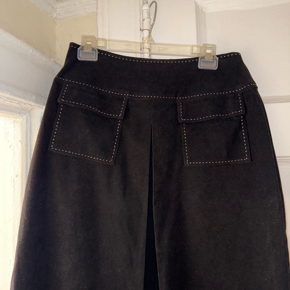 Lemmie LNY Black A-Line Skirt with Stitch Detail